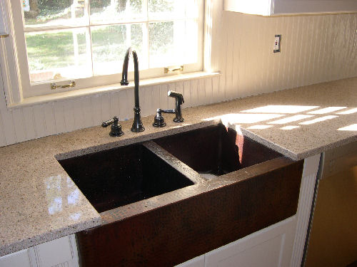 Sunset Gold - Eased Edge - Copper Apron Sink